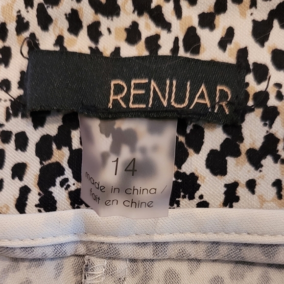 RENUAR Animal Print Ankle Pull On Pant, Size 14 - Picture 10 of 14